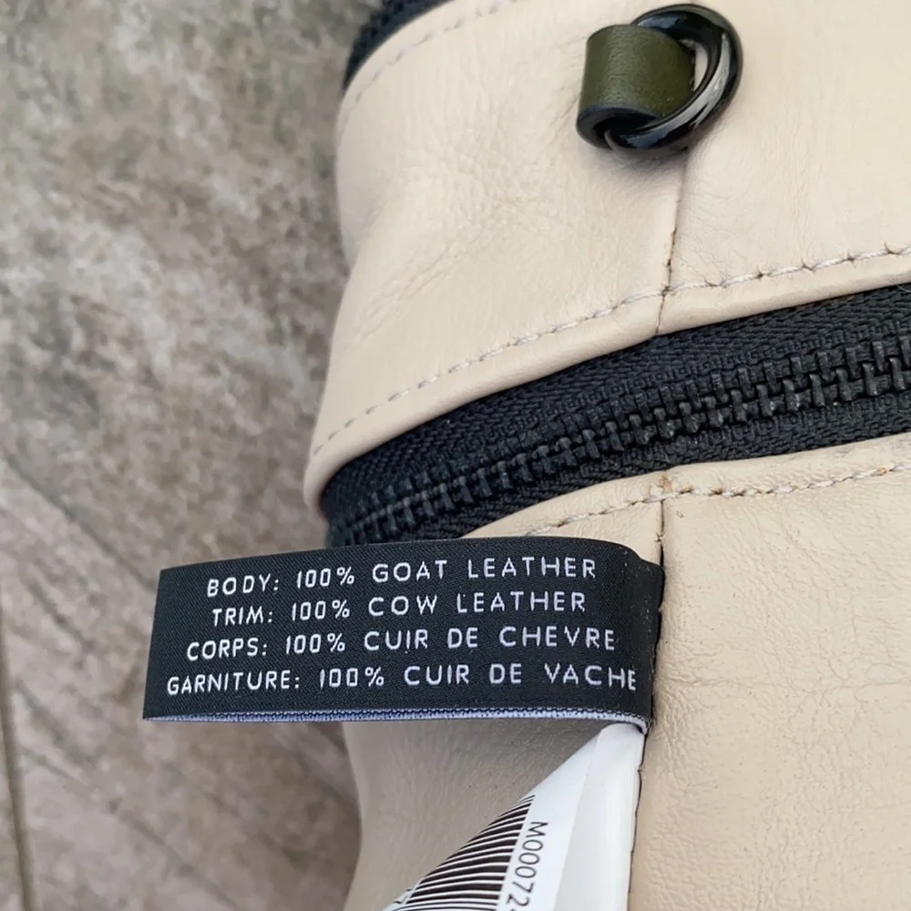 Marc Jacobs REVERSIBLE leather Crossbody / Creme /Hunter Green, GOAT leather